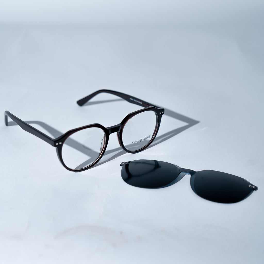 Monture  de créateur de la marque THOM BROWN, noire unisexe