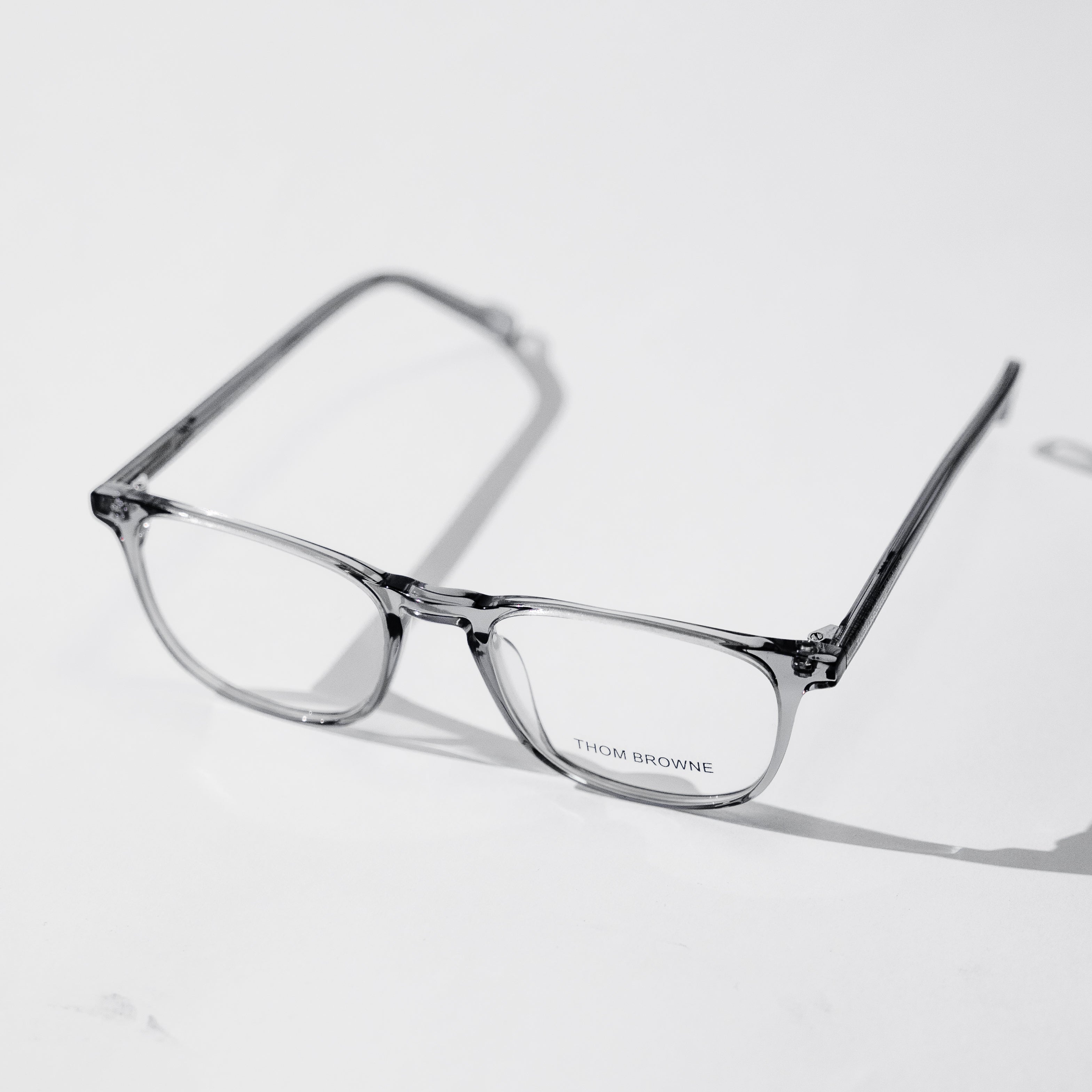 Monture optique de créateur, de la marque THOM BROWN, en acétate, transparente