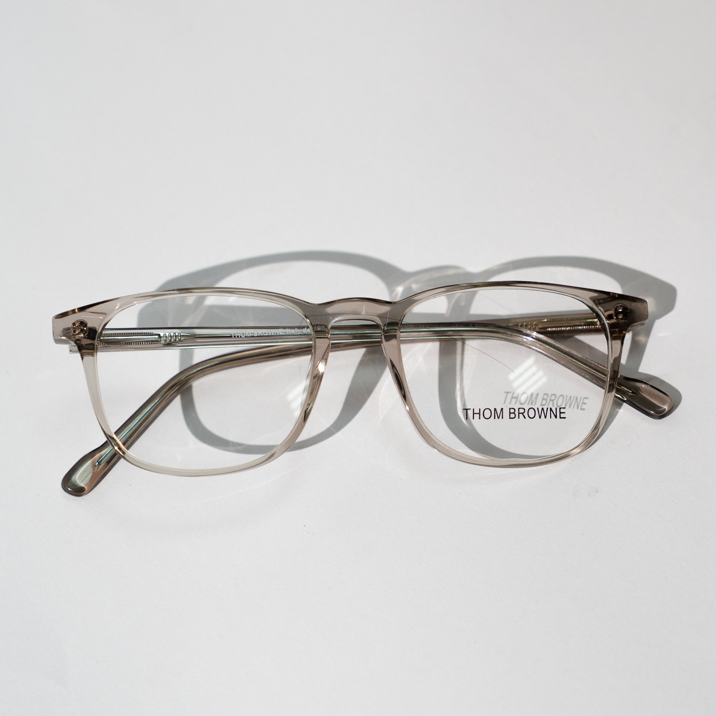Monture optique de créateur, de la marque THOM BROWN, en acétate, transparente