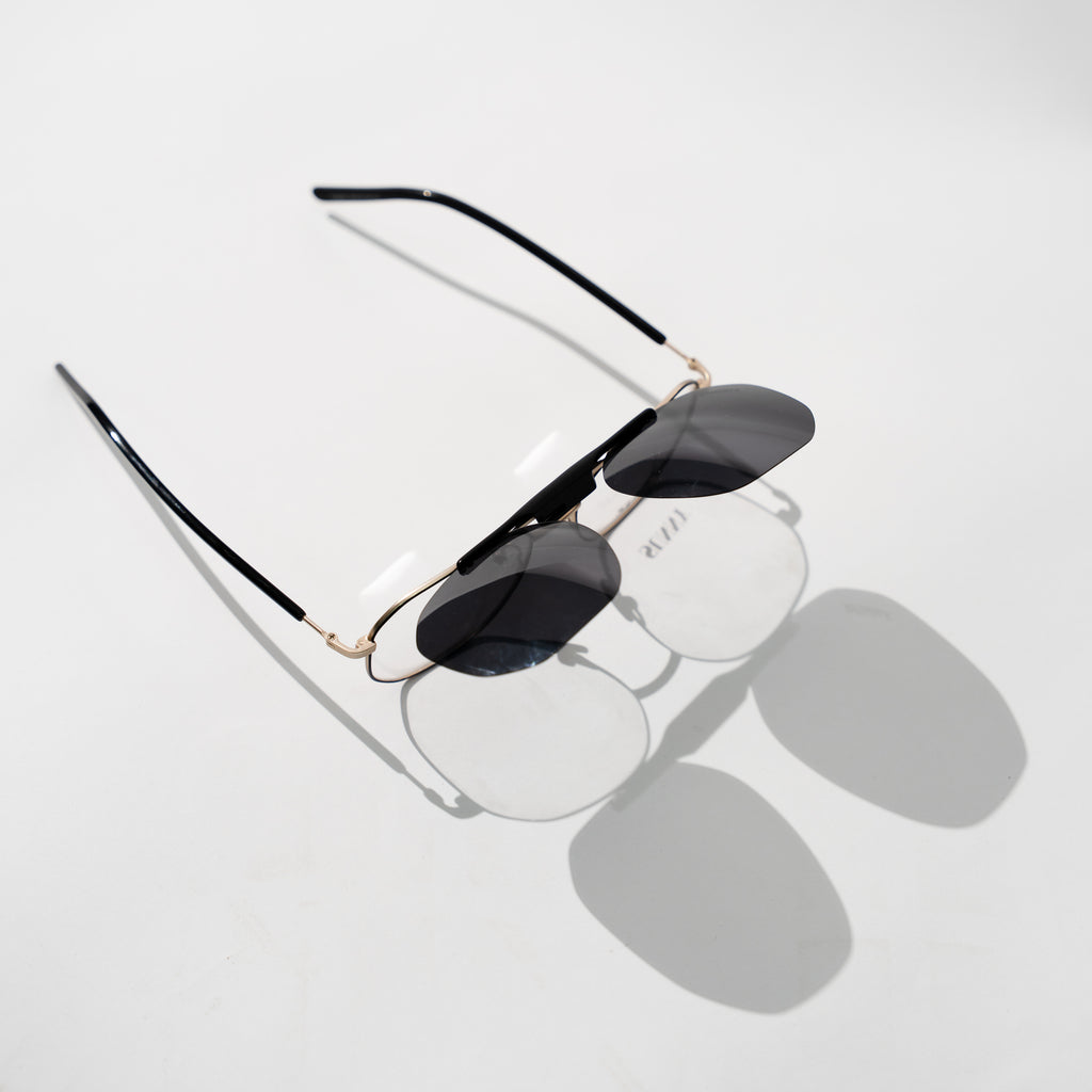 Monture optique de la marque Sunny avec Clips solaires ,style aviator